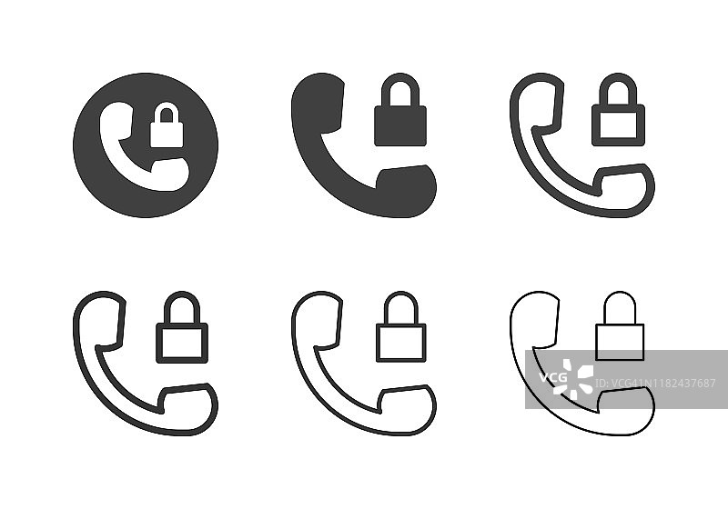 手机锁图标 - 多系列图片素材