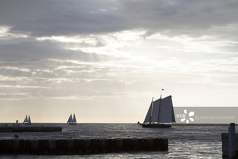 基韦斯特日落图片素材