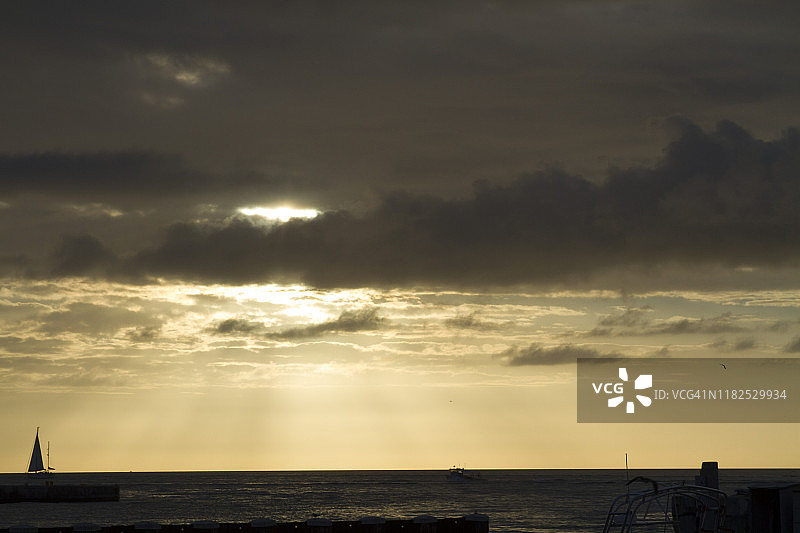 基韦斯特日落图片素材