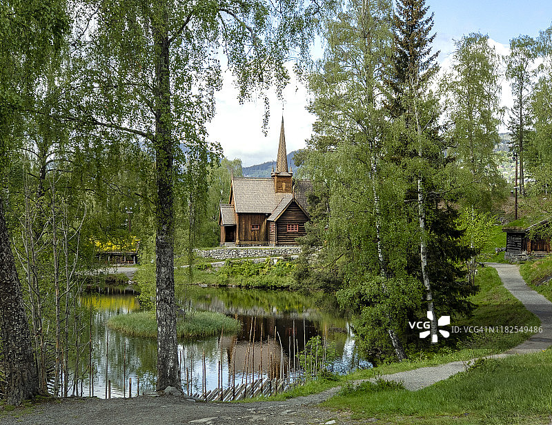 伽莫木板教堂图片素材