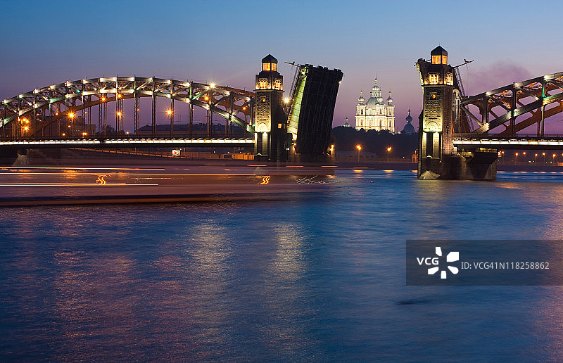 斯莫尔尼大教堂，圣彼得堡，俄罗斯图片素材