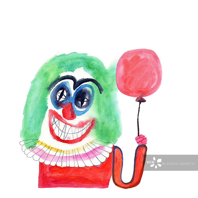 小丑和气球图片素材