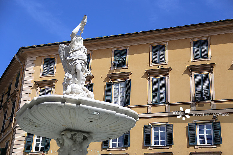 热那亚市的哥伦布广场图片素材