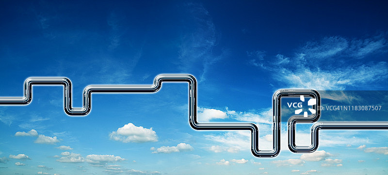 管道和天空图片素材