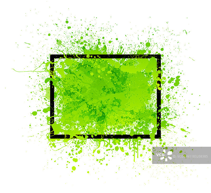 绿色粗糙纹理边框图片素材