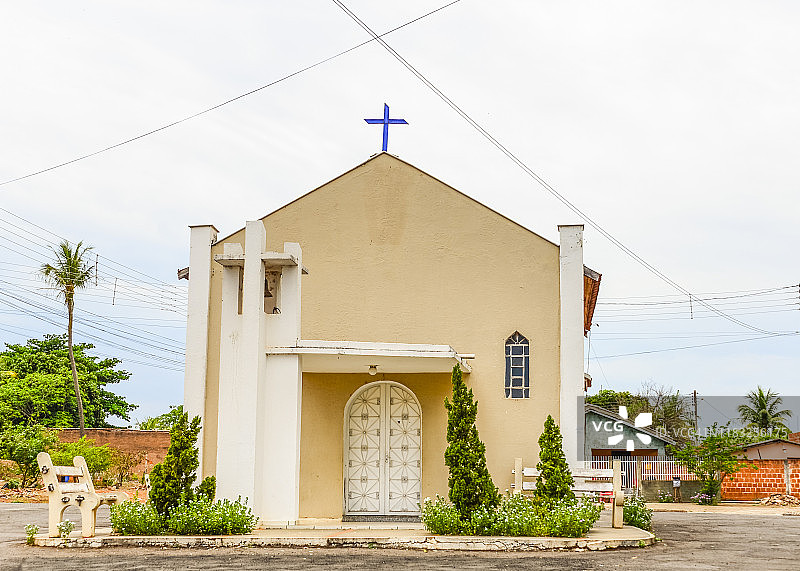 巴西茹皮亚街区的天主教堂图片素材