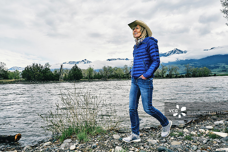 在美国蒙大拿州天堂谷放松图片素材