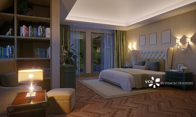 阁楼卧室室内设计图片素材