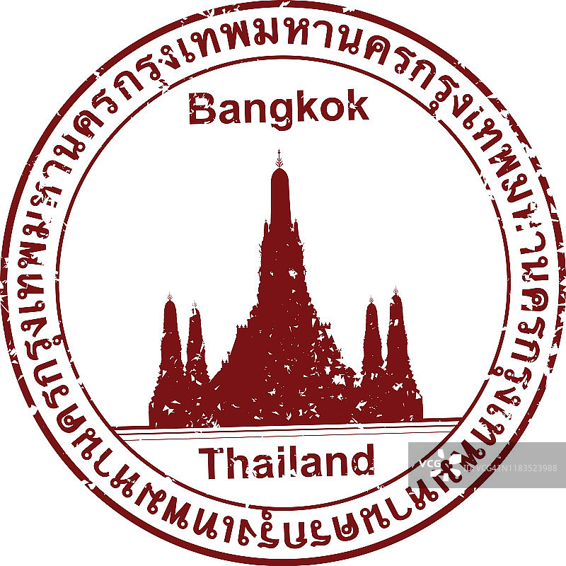 曼谷护照印章图片素材