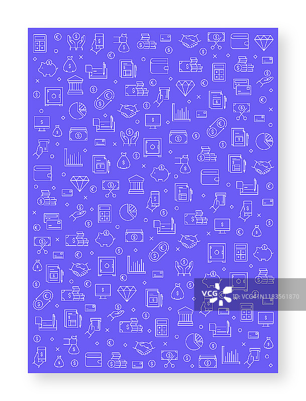 商业和金融图标矢量图案设计图片素材