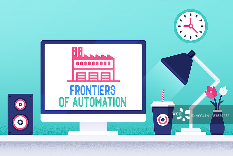 自动化前沿创意矢量插图图片素材