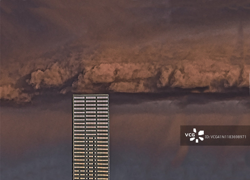 天空红岸图片素材