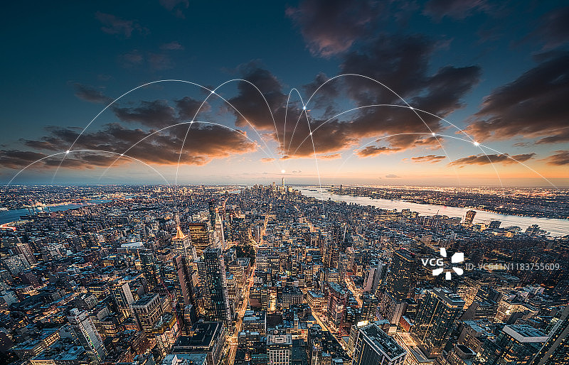 纽约城市网络图片素材