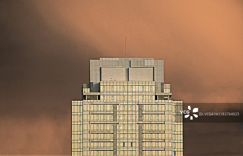 波特兰市黄昏时分的摩天大楼图片素材