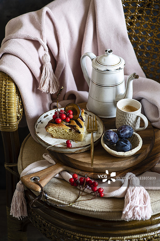 李子蛋糕图片素材