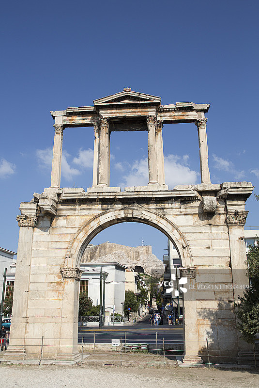 欧洲希腊雅典的哈德良拱门图片素材