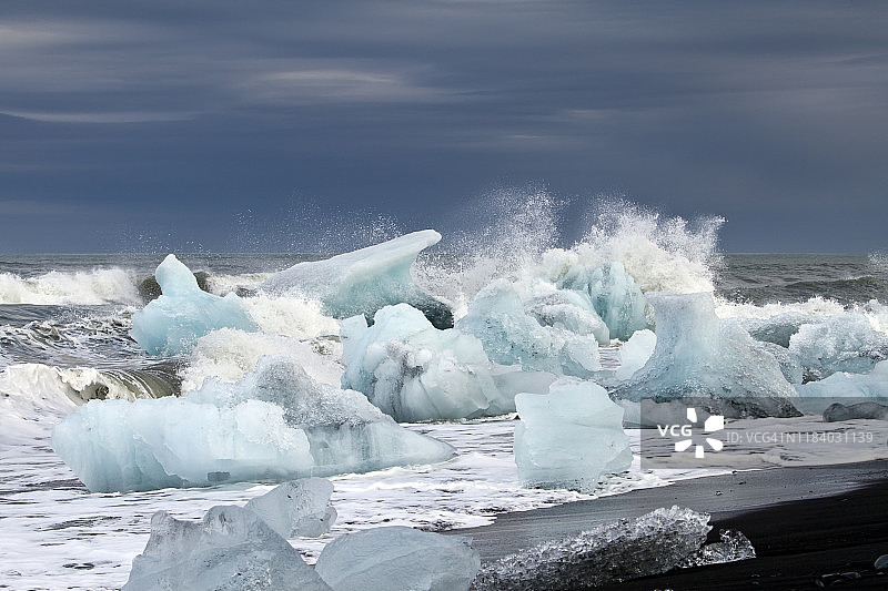 冰岛钻石海滩图片素材