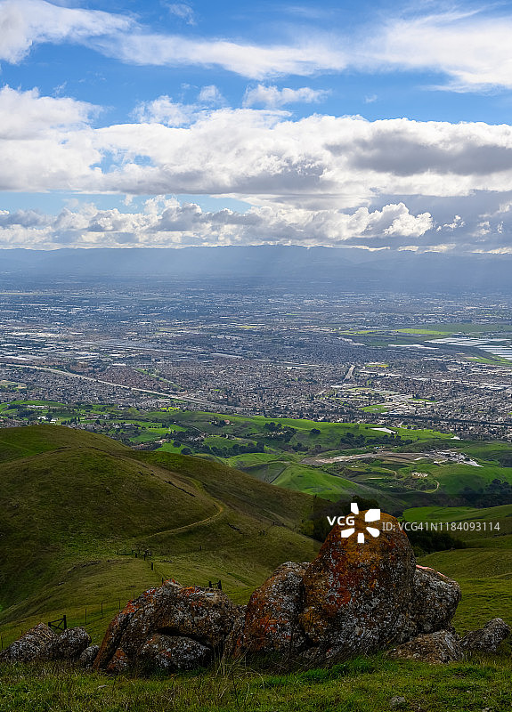 纪念碑峰硅谷鸟瞰图图片素材
