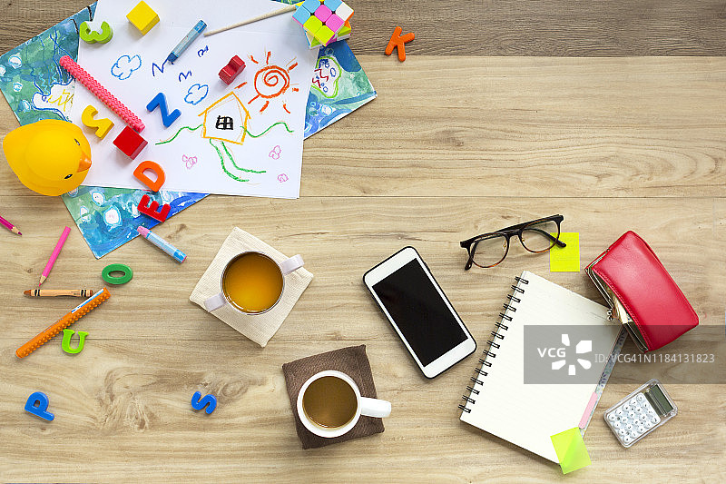 在家工作概念静物图图片素材