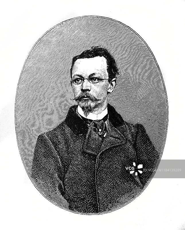 戴眼镜的成年男人肖像图片素材