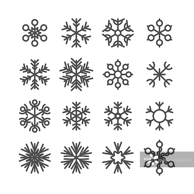 雪花图标合集图片素材
