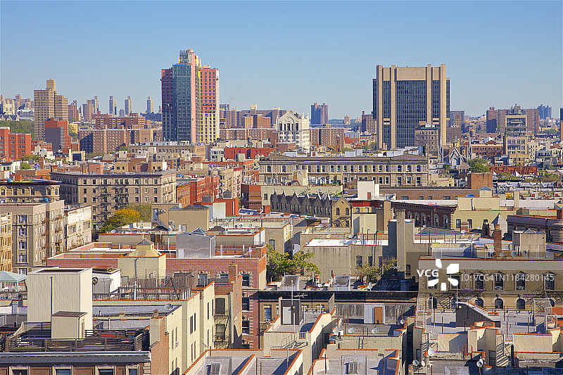 纽约哈莱姆区屋顶图片素材