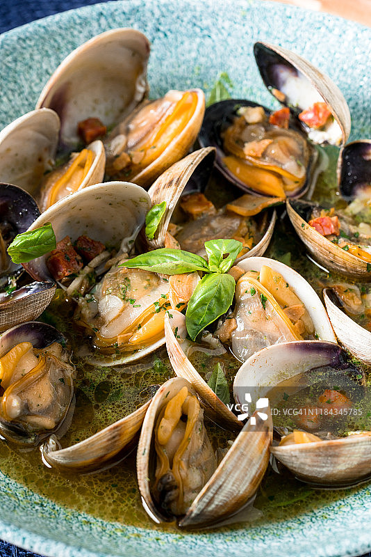 马尼拉蛤蜊碗图片素材