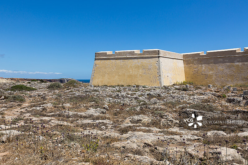 葡萄牙萨格雷斯历史悠久的堡垒图片素材