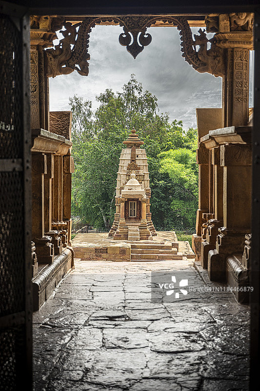 印度中央邦克久拉霍的帕尔瓦蒂神庙图片素材