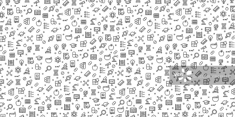 科学相关图标矢量图案设计合集图片素材