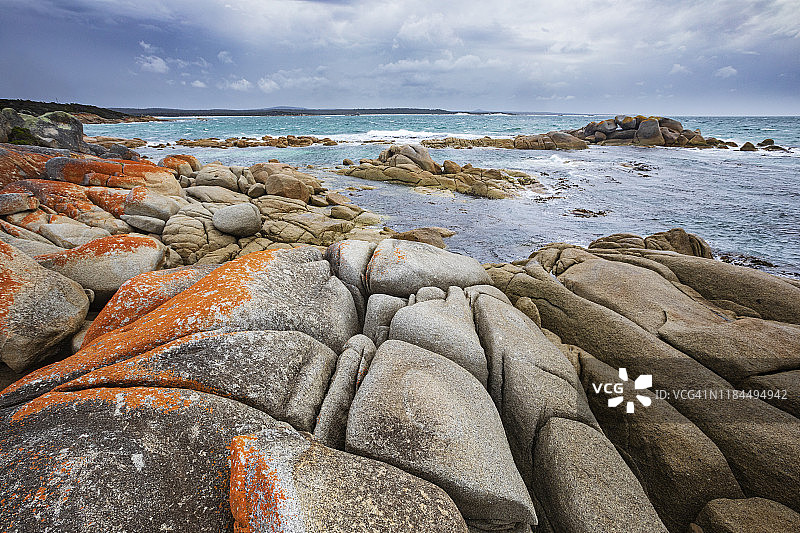埃迪斯通角的花岗岩海岬图片素材