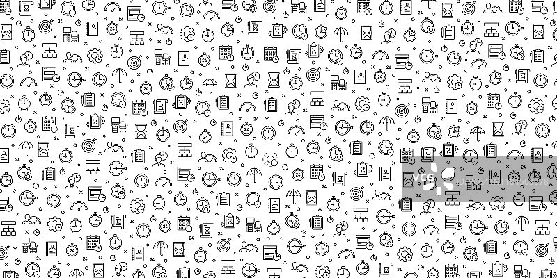 时间管理图标矢量图案设计图片素材