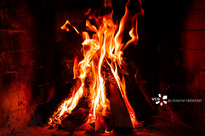 壁炉特写图片素材
