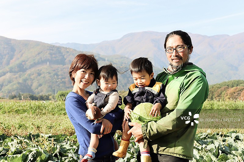 亚洲农民家庭图片素材