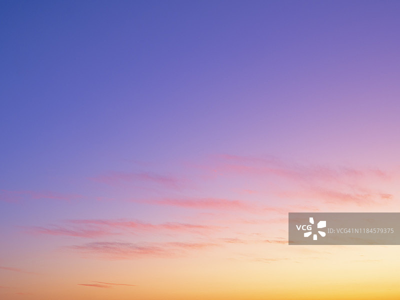 日落时分天空中的云彩图片素材