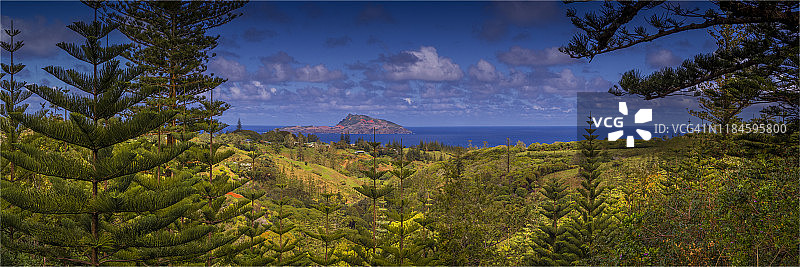 诺福克岛的菲利普岛全景，南太平洋图片素材