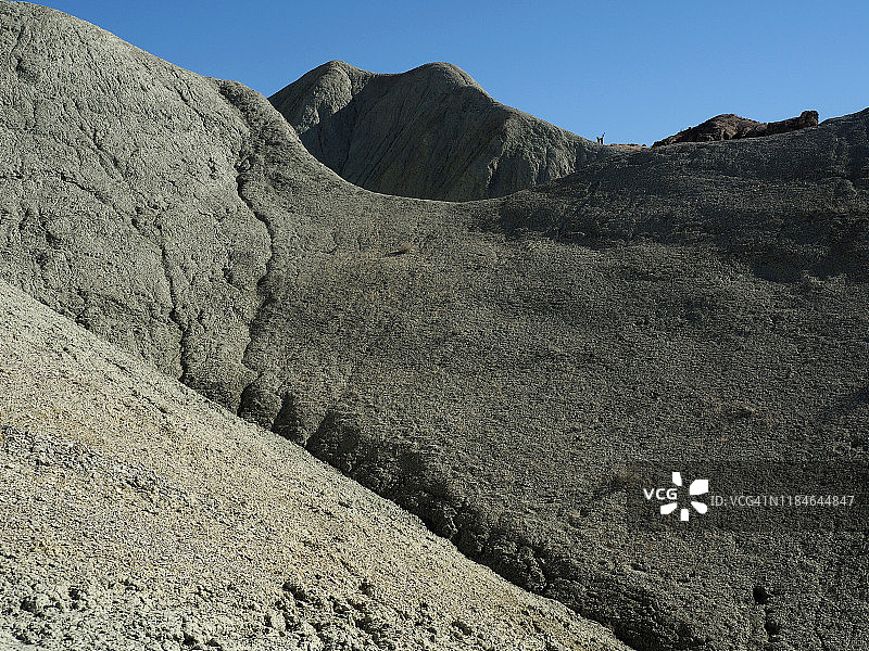 加利福尼亚州彩虹盆地国家自然地标多色荒地景色图片素材