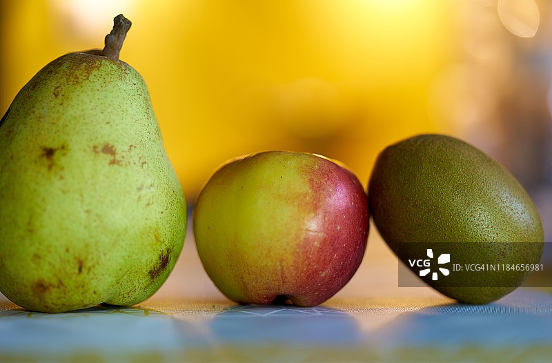 梨、苹果和猕猴桃图片素材