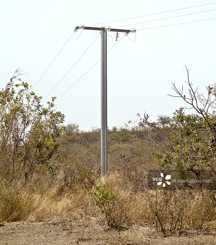 布基纳法索的电线杆图片素材