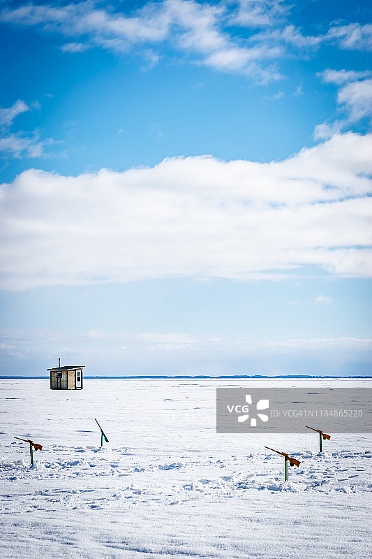 加拿大冰钓图片素材