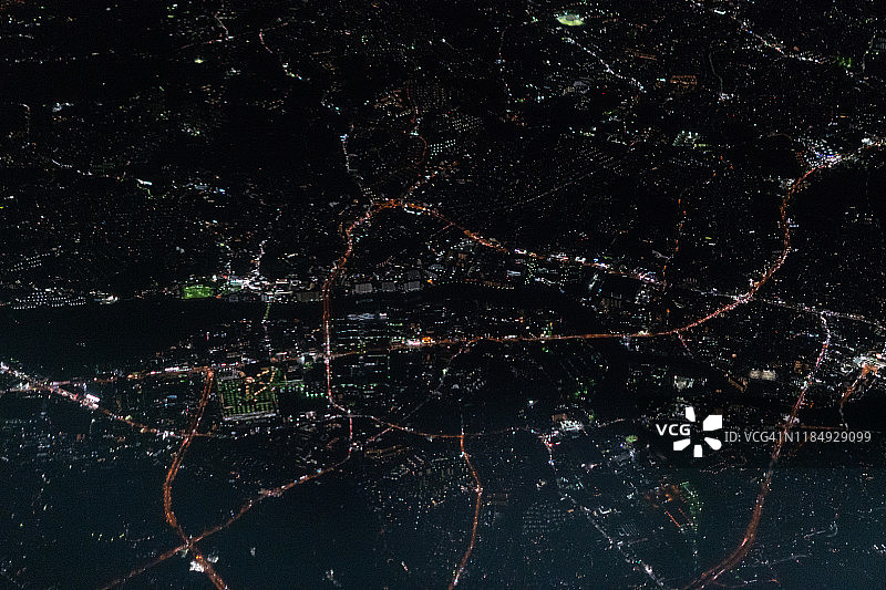 飞机航拍的日本神奈川县横滨市图片素材