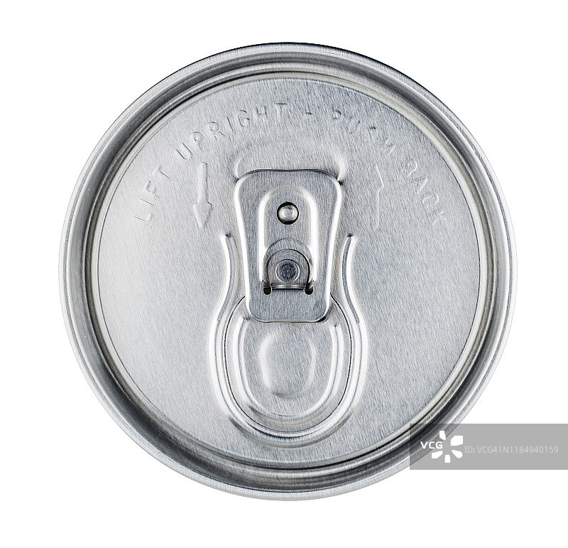 铝制苏打水罐顶部图片素材