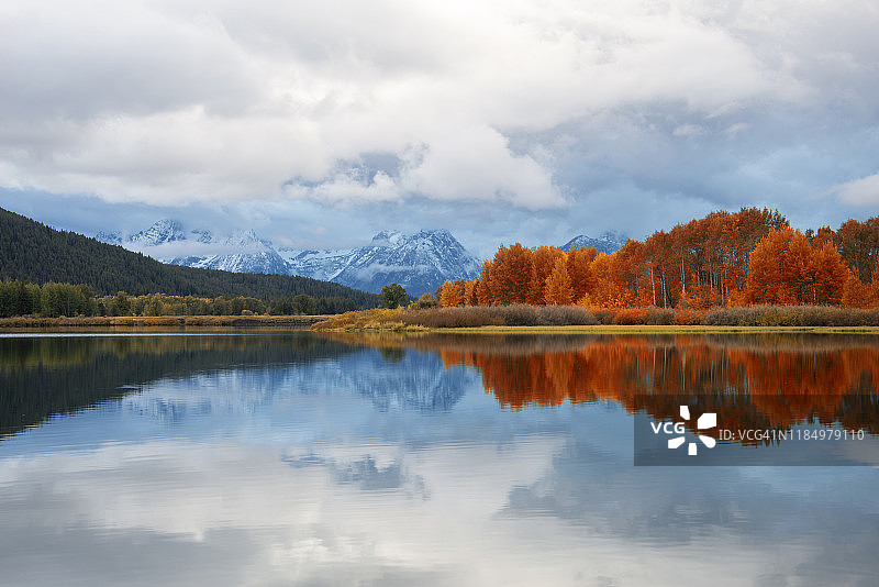 大提顿国家公园的秋季景色图片素材