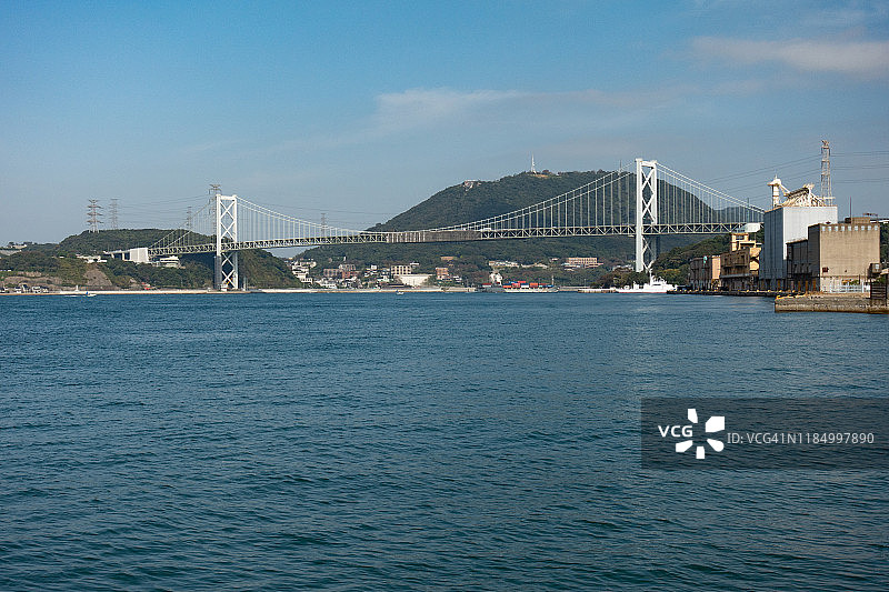 日本福冈县和山口县之间的关门海峡图片素材