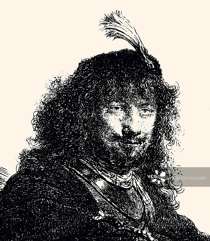 伦勃朗·哈尔门斯zoon·凡·莱茵（1606-1669）XXXL图片素材