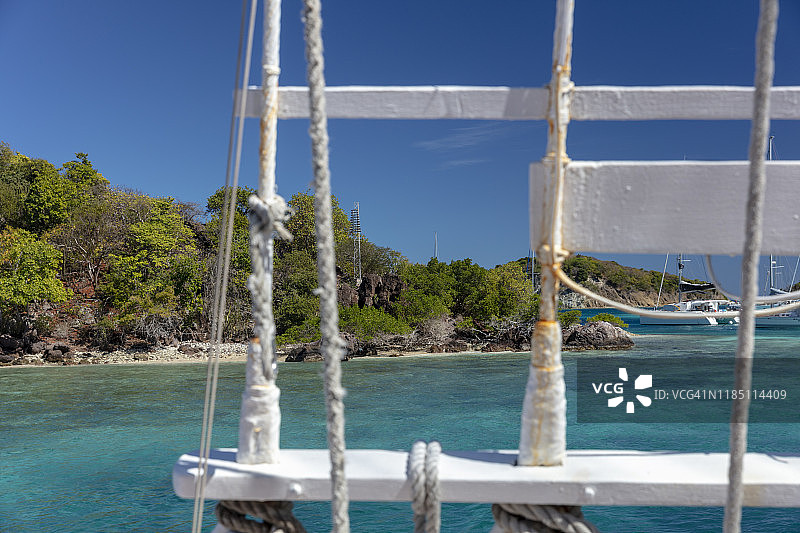 多巴哥群岛帆船绳索，格林纳丁斯，2019年图片素材