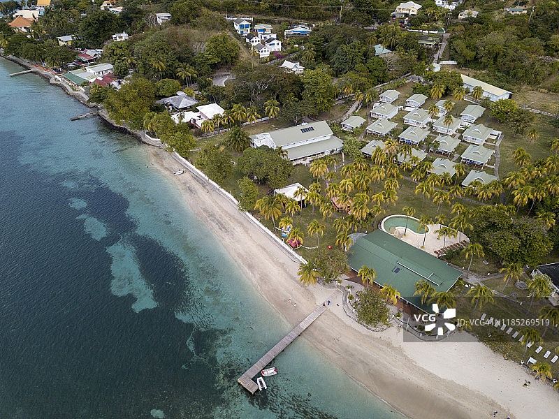 圣文森特和格林纳丁斯伊丽莎白港海滩日落图片素材