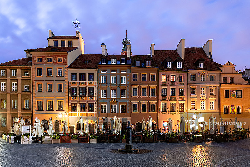 波兰华沙老城图片素材