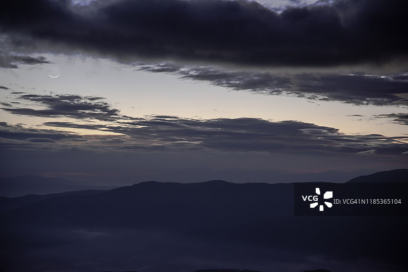 乘鞍岳的清晨景色图片素材