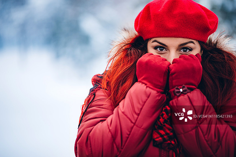 雪中之美图片素材